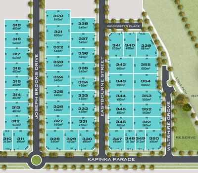 The lotplan for the Eastbourne Street release