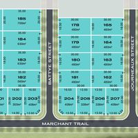 A preview of the lotplan for the Marchant Trail release