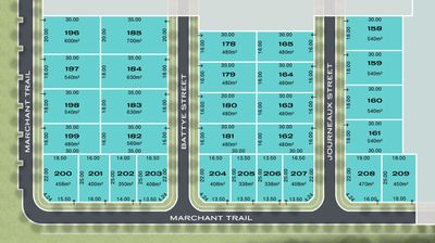 The lotplan for the Marchant Trail release